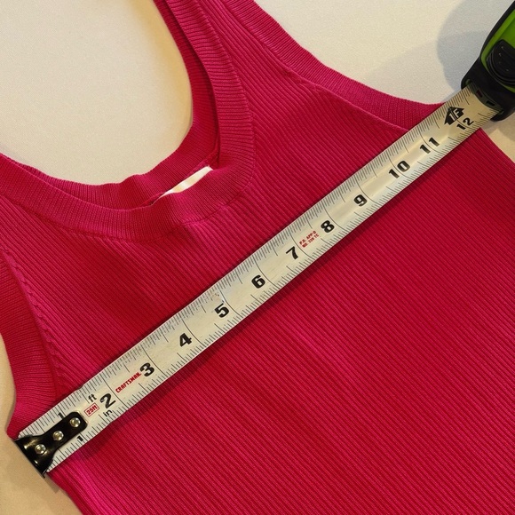 THE DROP Sleeveless Long Bright Pink Ribbed Bodycon Dress Size Small NWT - Picture 10 of 12